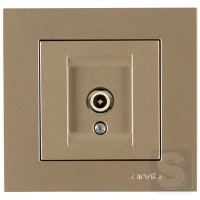 Розетка TV прохідна Arvia Electric KAREN Титан (20 05 2000 272)